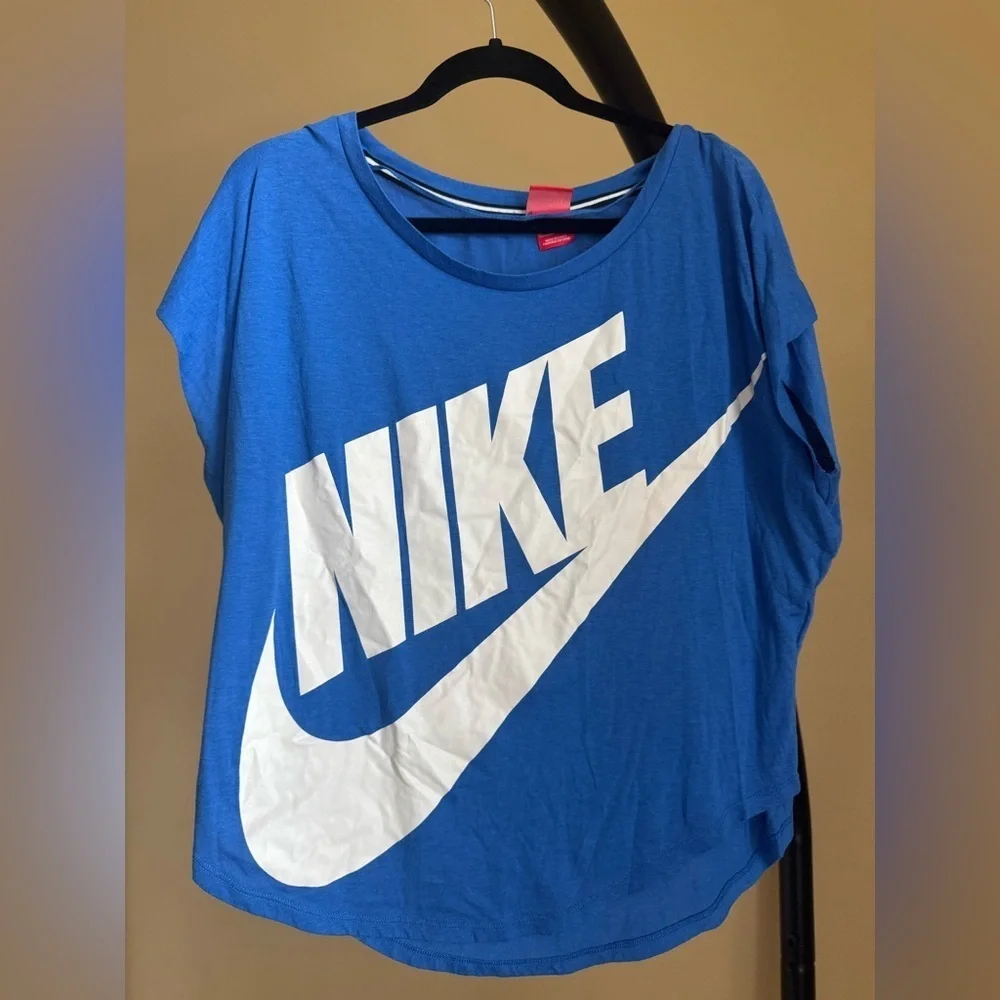 Nike Blue Graphic Sleeveless Muscle Tee Shirt